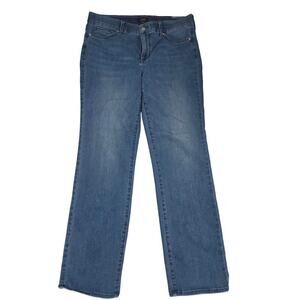 NYDJ Lift and Tuck Pull-On Jeans Size L 36x32 Elastic Waist